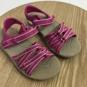 Teva Childs Girls Sport Hiking Strappy Flip Flop Sandals Round Toe Pink US 10